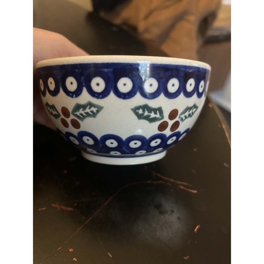 Boleslawiec Handmade In Poland Pottery Bowl Vintage